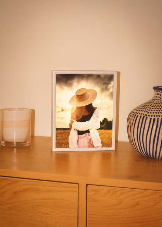 Cadre photo lumineux blanc format A5